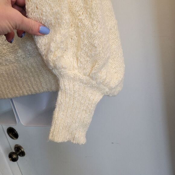 80s Max Bradley boucle balloon sleeve sweater jacket | vintage boucle sweater | - Picture 8 of 10